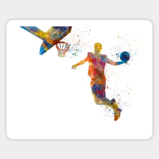 Basketball player in watercolor Magnet